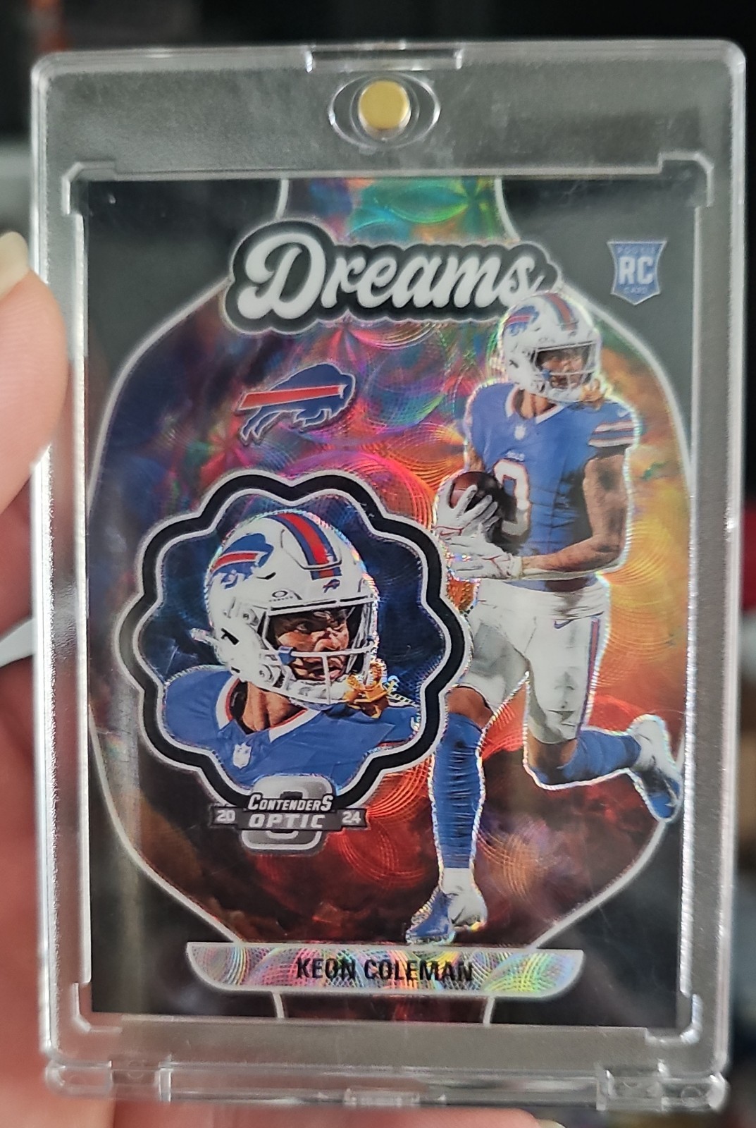 🔥Keon Coleman 2024 Contenders Optic Dreams Black Scope 03/25 SSP Case Hit Bills