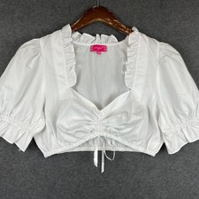 Dirndl Blouse Germany Bavarian Top Trachten Octoberfest Folk Festival Size 40 /M