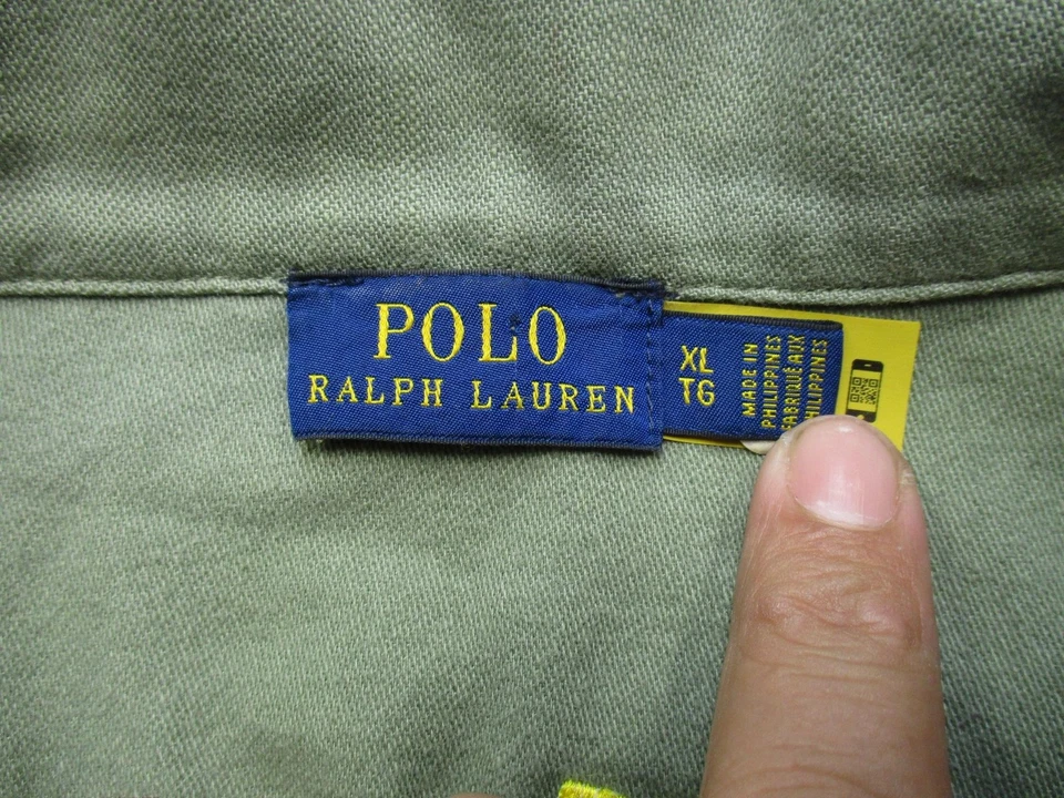 Chaqueta Militar Polo Ralph Lauren Para Hombre XL Verde Paz Bordada Ejército Campamento Foto 4 de 4