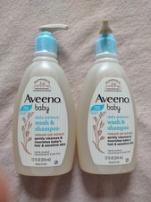 2 Aveeno Baby Daily Moisture Wash  Shampoo 12 fl. oz Sensitive Skin Tear-free