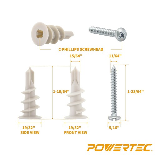 Powertec 4 Zoll Edelstahl Schlauchaufhänger mit Ankern & Schrauben, 5er Set (70258) - Bild 6 von 7