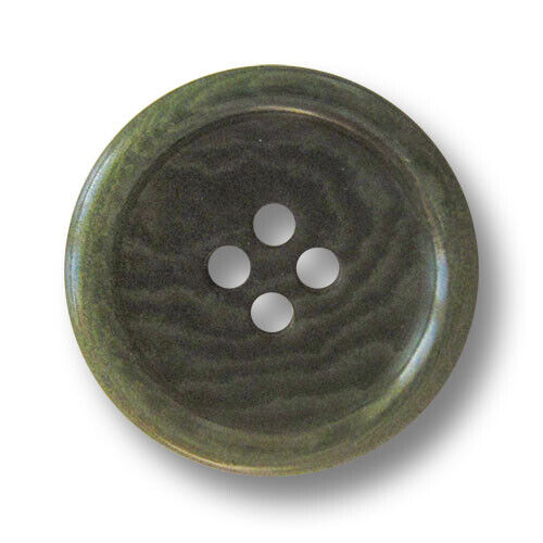 5 grün gemaserte Vierloch Steinnussknöpfe in klassischer Form (3072gr-21mm) - Bild 1 von 2