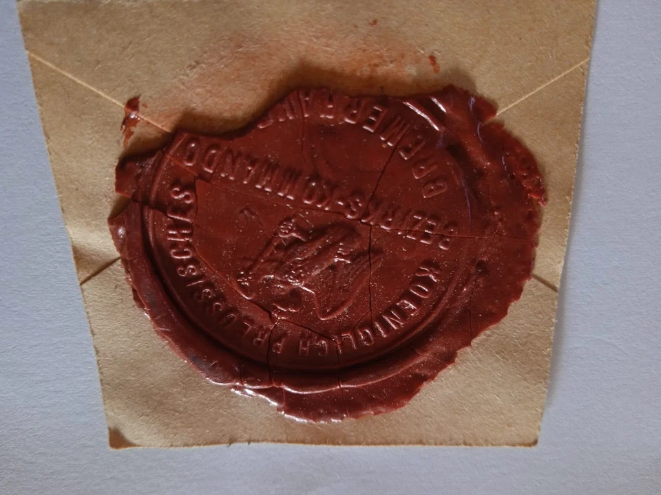 Königl.Preuss.Bezirks-Kommando Bremerhaven Militaria Wachsabguss - Bild 3 von 4