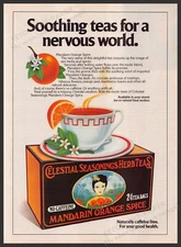 Celestial Seasonings Mandarin Orange Spice 1980s Print Advertisement 1983