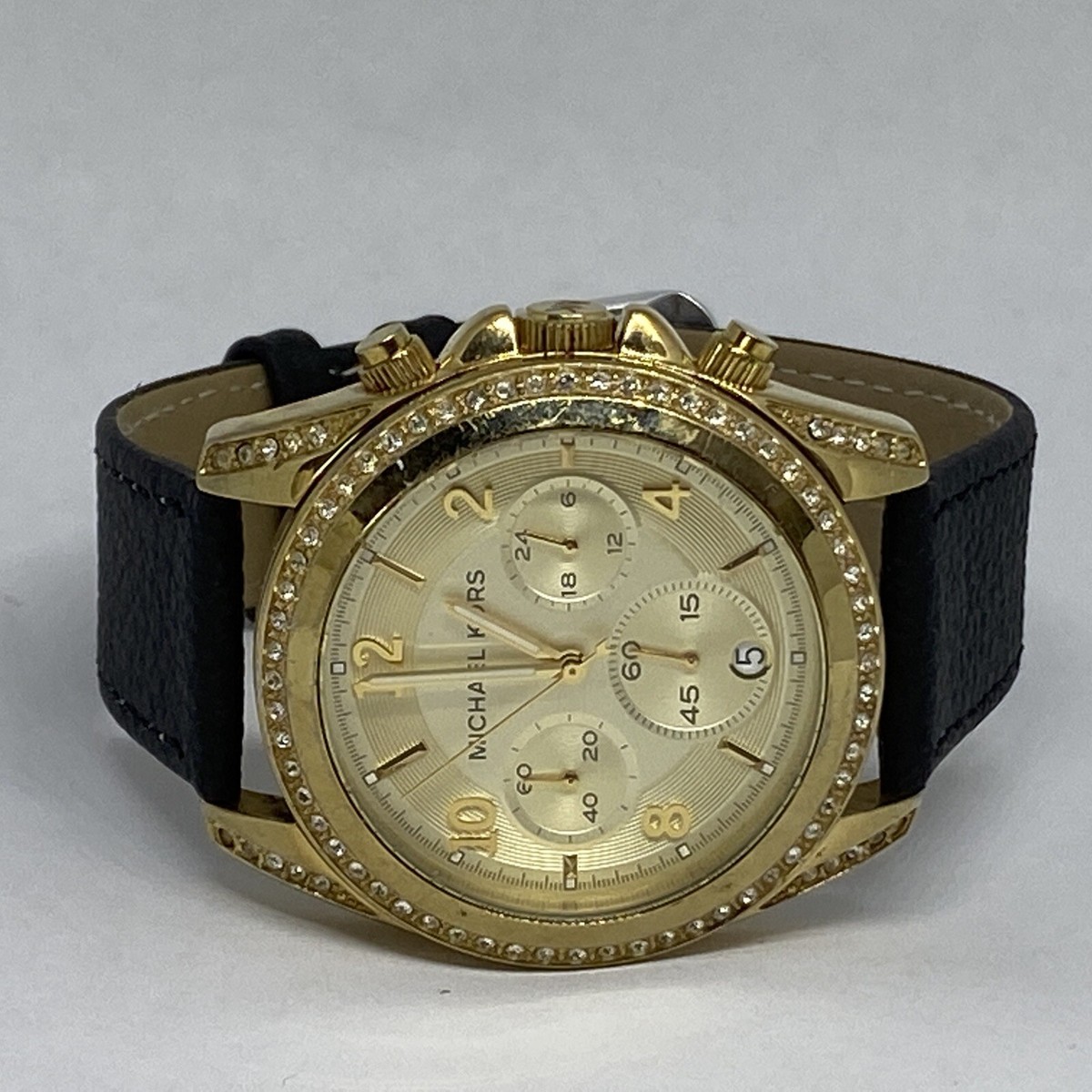 Michael Kors MK5166 Unisex Black Leather Analog Di Michael Kors MK5166 Women main image 2