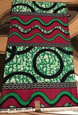 Veritable High Target Wax Prints. Handmade, 100 Cotton, African, 6yds.