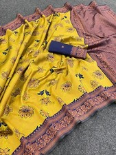 Banarasi Soft Silk Indian Wedding Saree, Function Party Wear Sari  Blouse KT-BJ