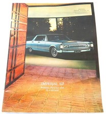 1D 1967 Chrysler Imperial  Automobile Brochure Dealership In Color!