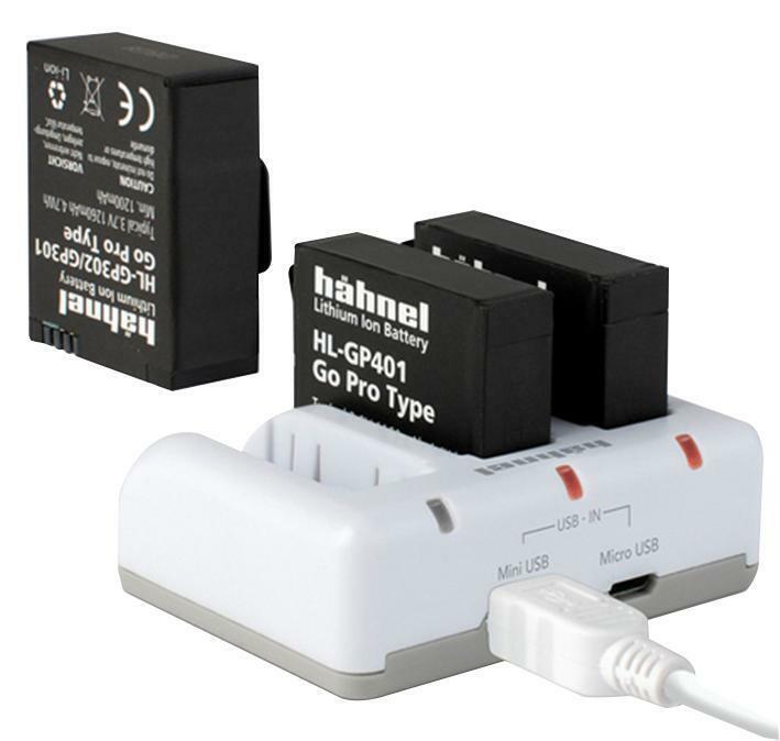 HAHNEL – 1000 592.1 – Chargeur, Trio Pour GOPRO Hero 3/4+ Batterie