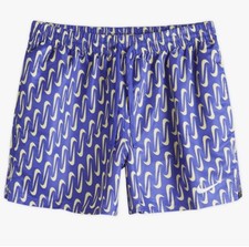 Nike Swim Shorts Mens XL Blue White Logo Swoosh Allover Print Volley7" NESSE519