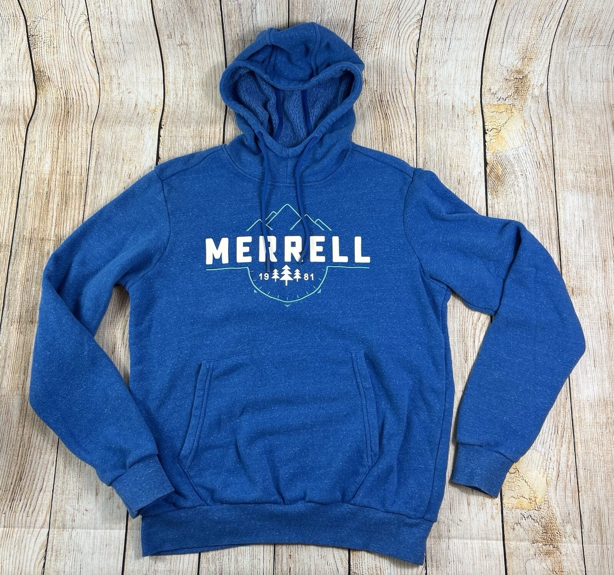 Women's Merrell Outdoor Hiking Hoodie Sweatshirt Blue Size Medium