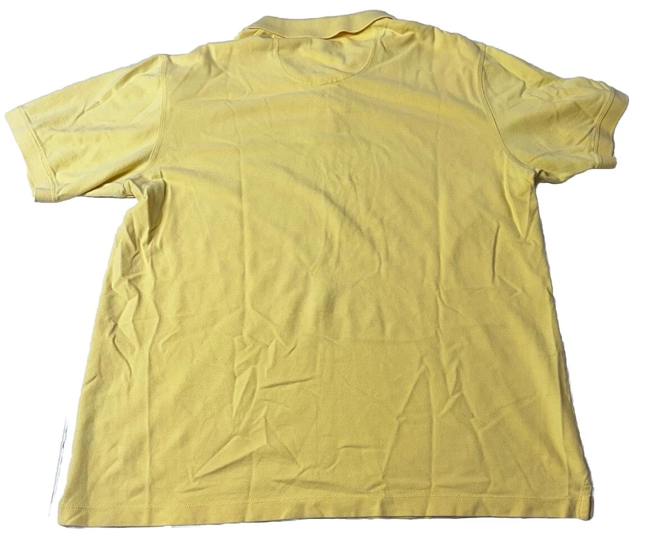 Camisa social masculina grande coleção Heritage By Bass amarela polo com botões - Imagem 2 de 4