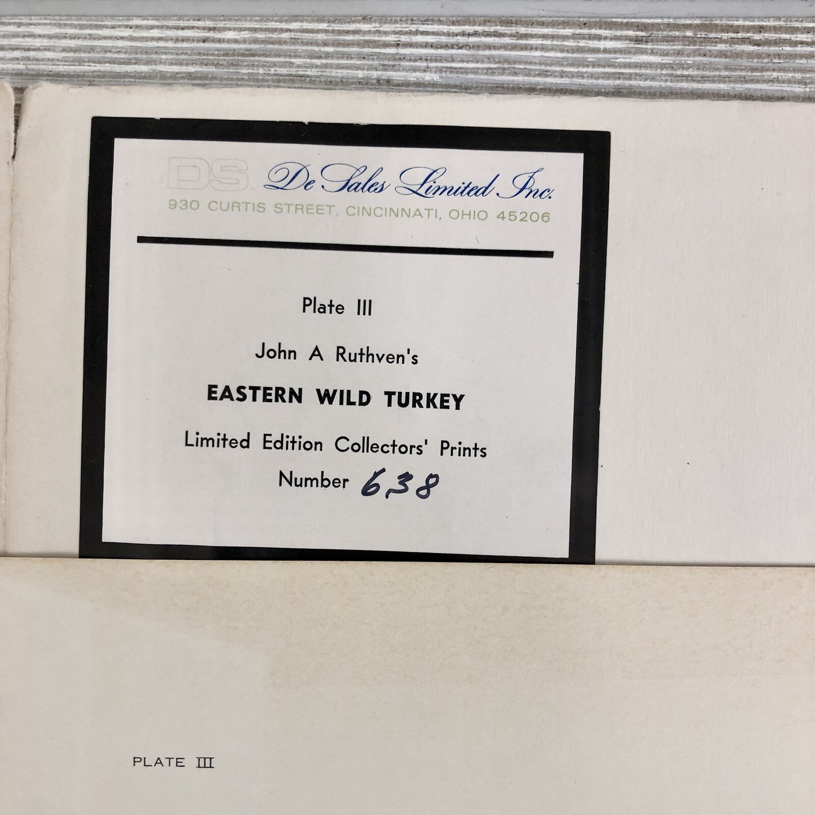 John Ruthven 1967 Eastern Wild Turkey Litho Signed ~ 638/1000 ...