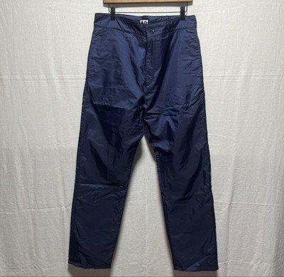 Finesse x Goodenough Navy Nylon Pants L Fleece Lined Winter Wear 
