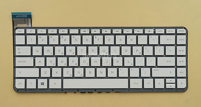New for HP Stream Home 14-Z 14-Z000 Keyboard US & Greek white NO FRAME