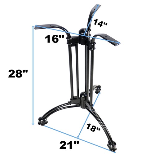 Table Base 28",with Retro Aluminum Black Legs,is Suitable for Restaurants,Cof... - Picture 3 of 8