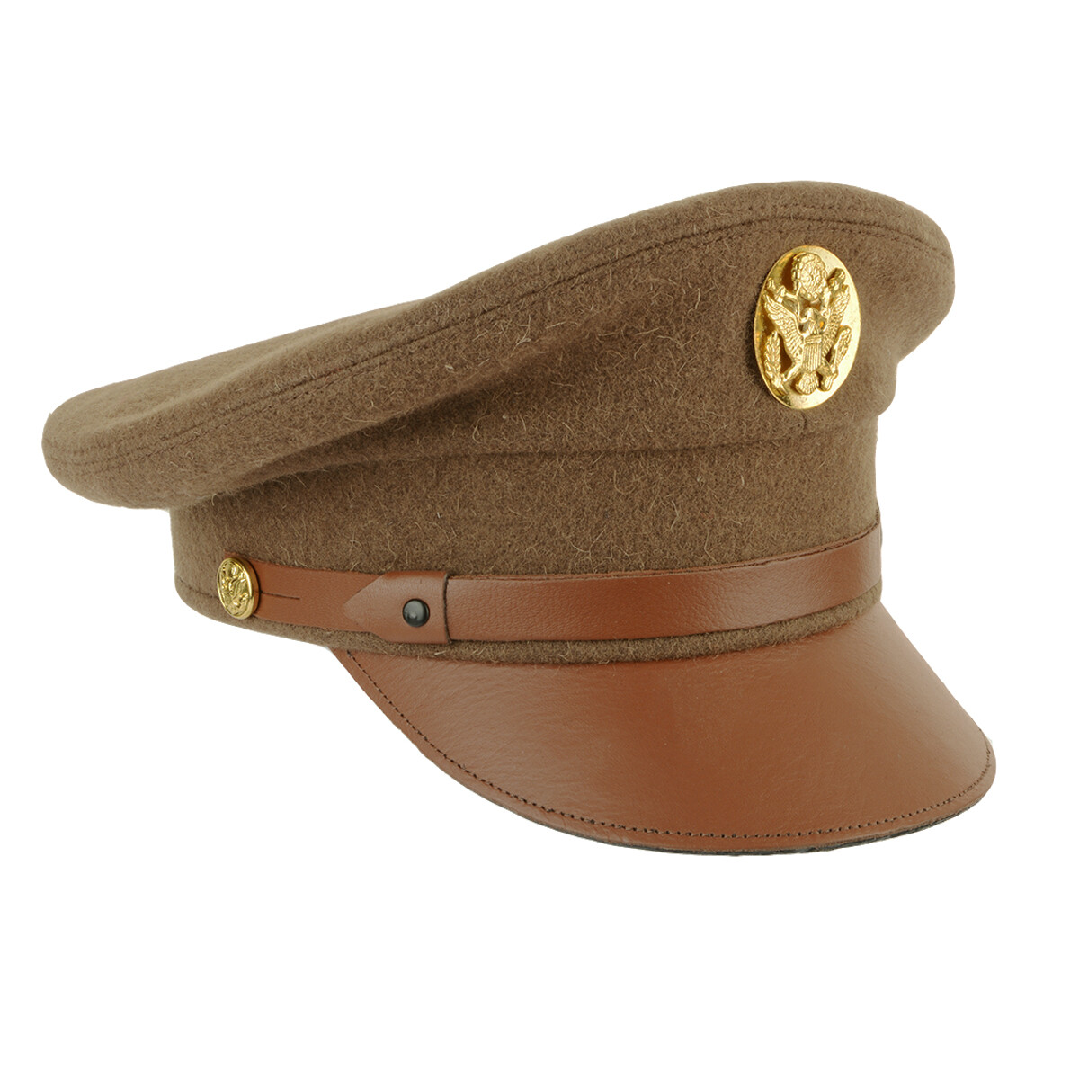 WW2 将校用クラッシャーバイザーキャップ US ARMY/米軍 WWII 将校 WW2 US ARMY OFFICERS CRUSHER SERVICE KHAKI VISOR CAP/HAT | eBay