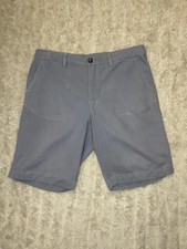 Vince slate grey classic cotton-linen blend casual chino shorts Size 32