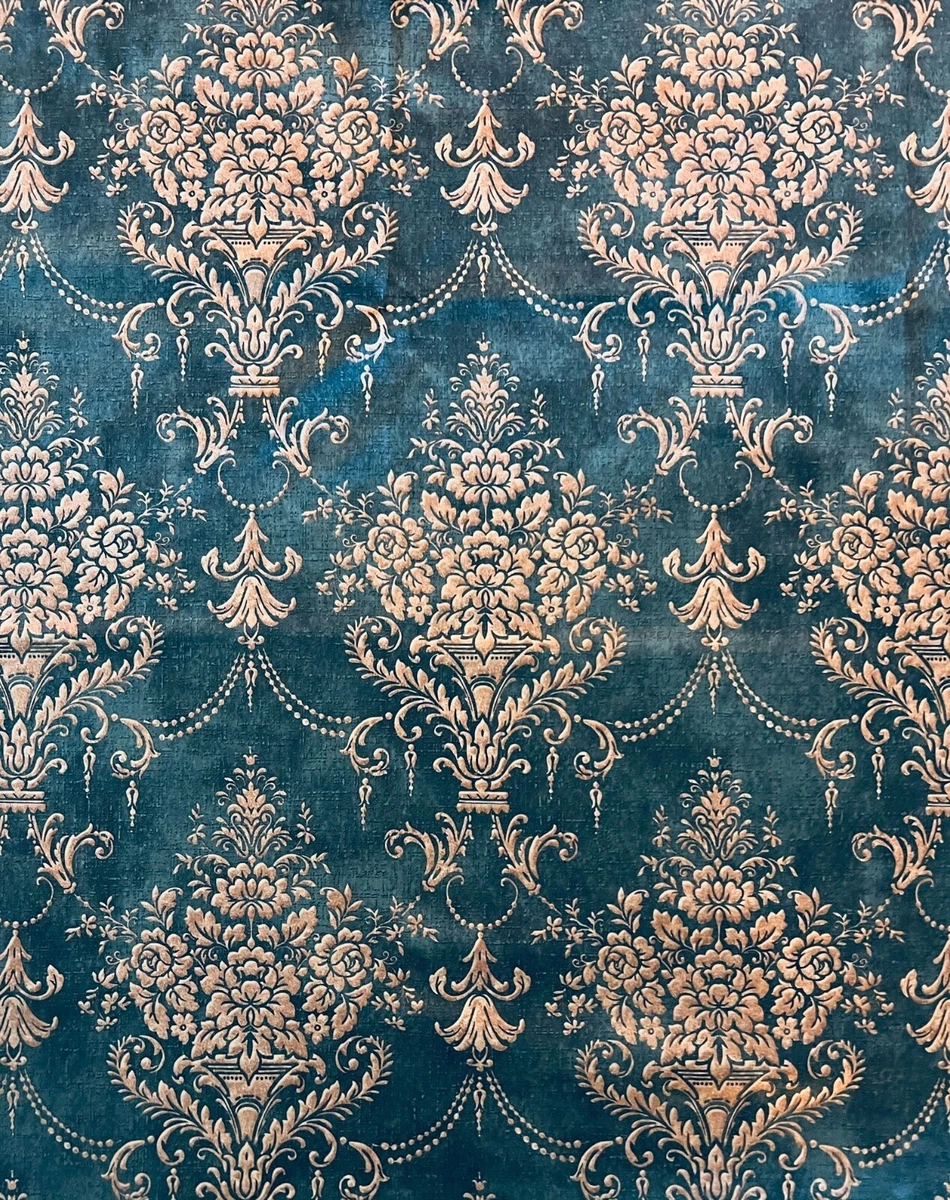 Velvet Damask Fabric, 54" Wide, for Upholstery Chair Window Craft - Sold by Yard