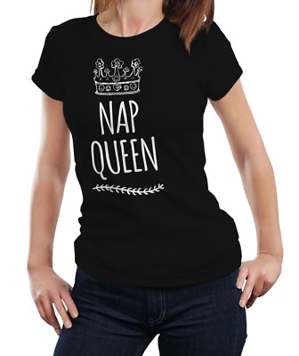 Nickerchen Queen - Damen Damen T-Shirt lustig schlafend Napping Liebhaber Geschenkidee