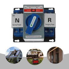 AC110V 2P 63A Mini Dual Power Automatic Transfer Switch Toggle Control Converts