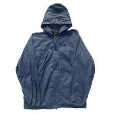 Vintage Puffa Rain Coat Womens Large Blue Waterproof Utility Outdoor Jacket