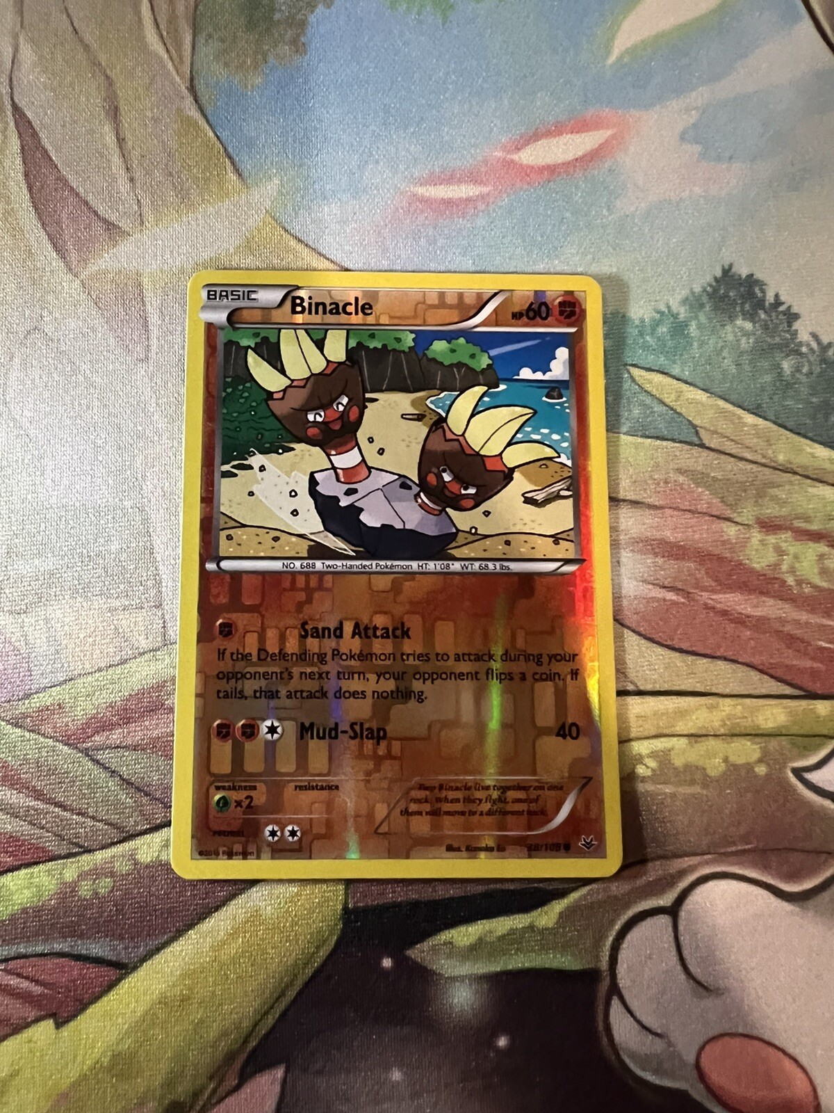 Pokemon Card Binacle Roaring Skies 38/108 Reverse Holo Common  NM+