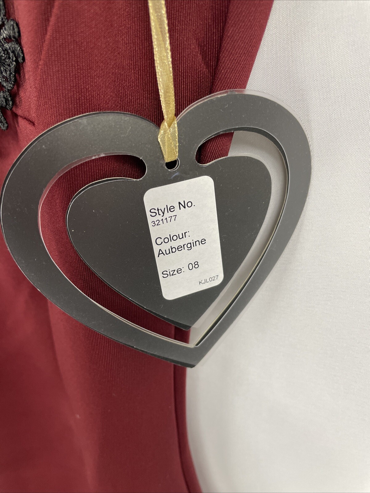 Red Dess UK 8 Club L Cross Front Bralet Aubergine BNWT 