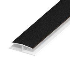 Soffit Joint/H Trim - White PVC Plastic Jointing Trim - 9mm Board Joint - 1m