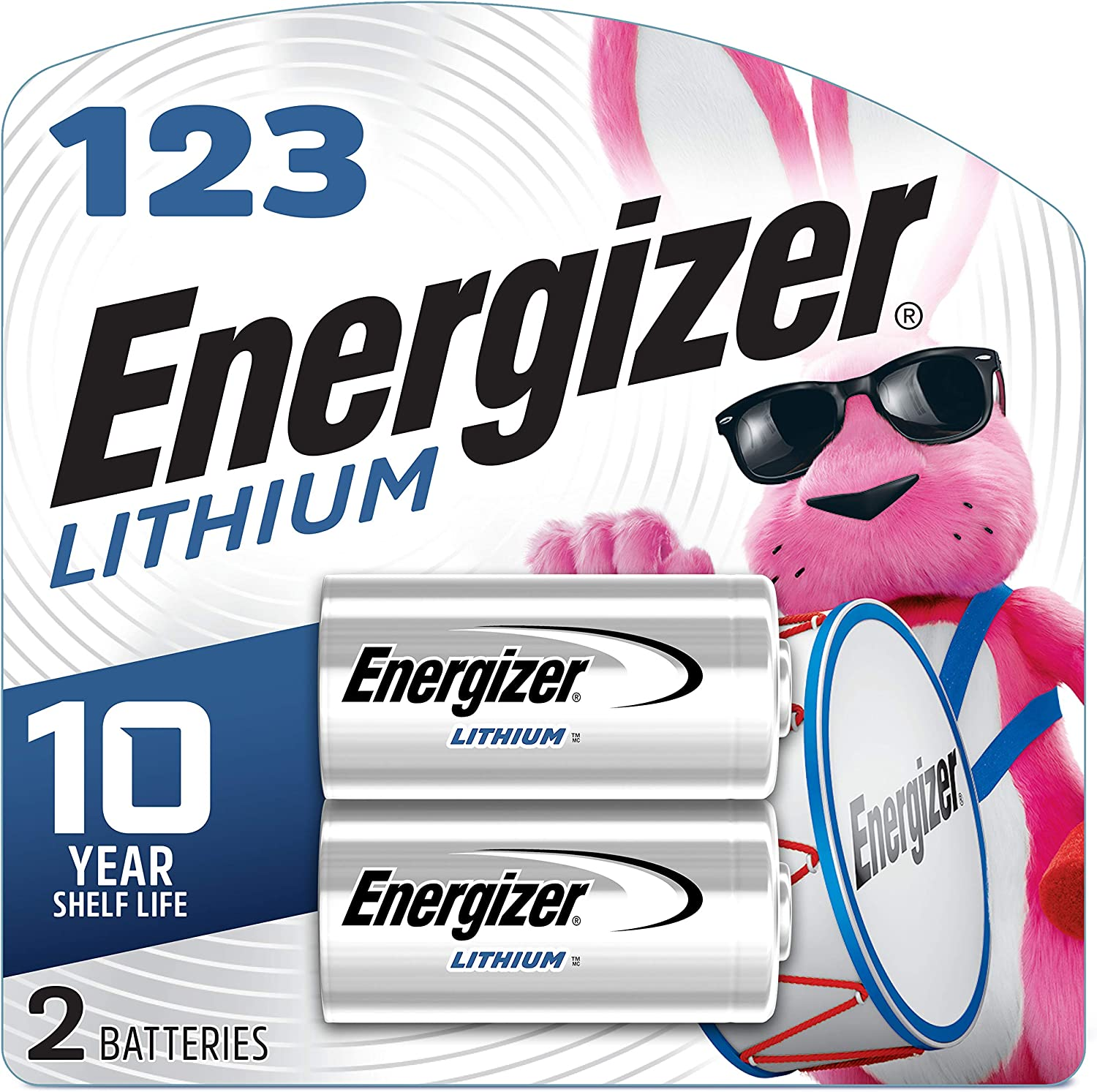 123 Lithium Batteries (2 Pack), 3V Photo Batteries