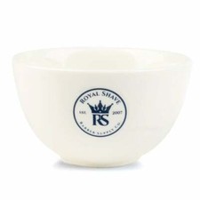 Royal Shave Ceramic Textured Shaving Bowl - White, 3.5" Opening