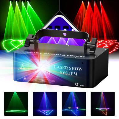 DMX-512 10CH Stroboskop Laser Beam Projektor LED DJ Disco Lichteffekt Partylicht