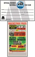TEMPTATIONS FAN CLUB MEMBERSHIP CARD - VINTAGE FANTASY