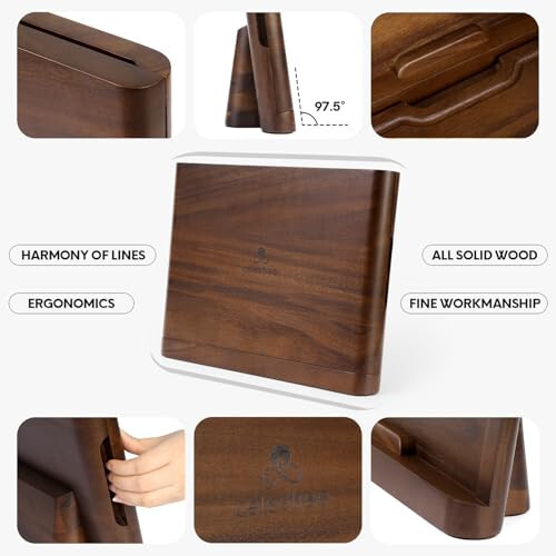 2 - in - 1 Magnetic Knife Block Holder with 16"x11" Cutting Board, Crafted from - Picture 4 of 9