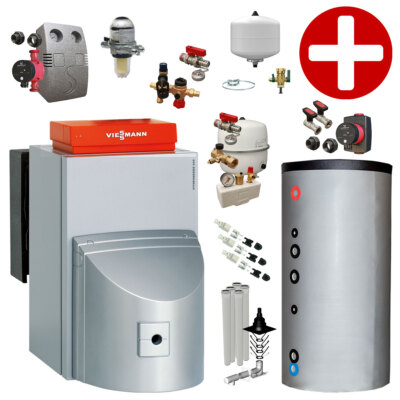 Plus+Paket Öl-Brennwertkessel Viessmann Vitorondens 200-T 20,2 kW Speicher 150 L