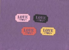 LOVE YOU die cuts scrapbook cards