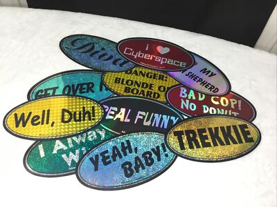 1990 s Random Vintage Advanced Graphics Stickers From a Las Vegas Convention