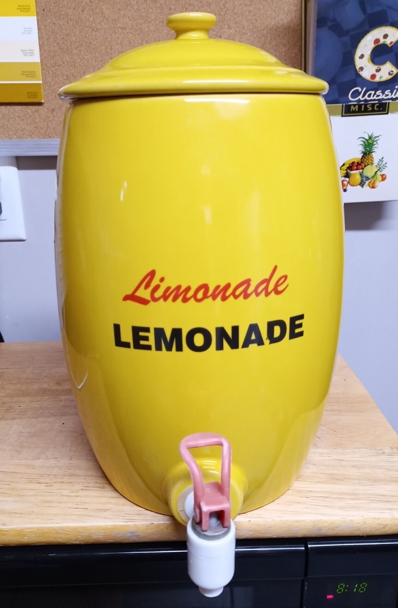 え*み様 16 Year Old 1990 Vintage Limited Ed Beautiful Vintage 1960s Ceramic Limonade Lemonade Dispenser 13