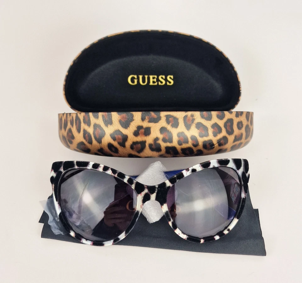 Gafas de sol Guess para mujer GU7430 5692B nuevas monturas auténticas con estampado de animales ojos de gato Foto 2 de 4