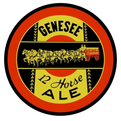 Genesee 12 Horse Ale, Rochester New York NEW Sign 28'' Dia. Round AMERICAN STEEL