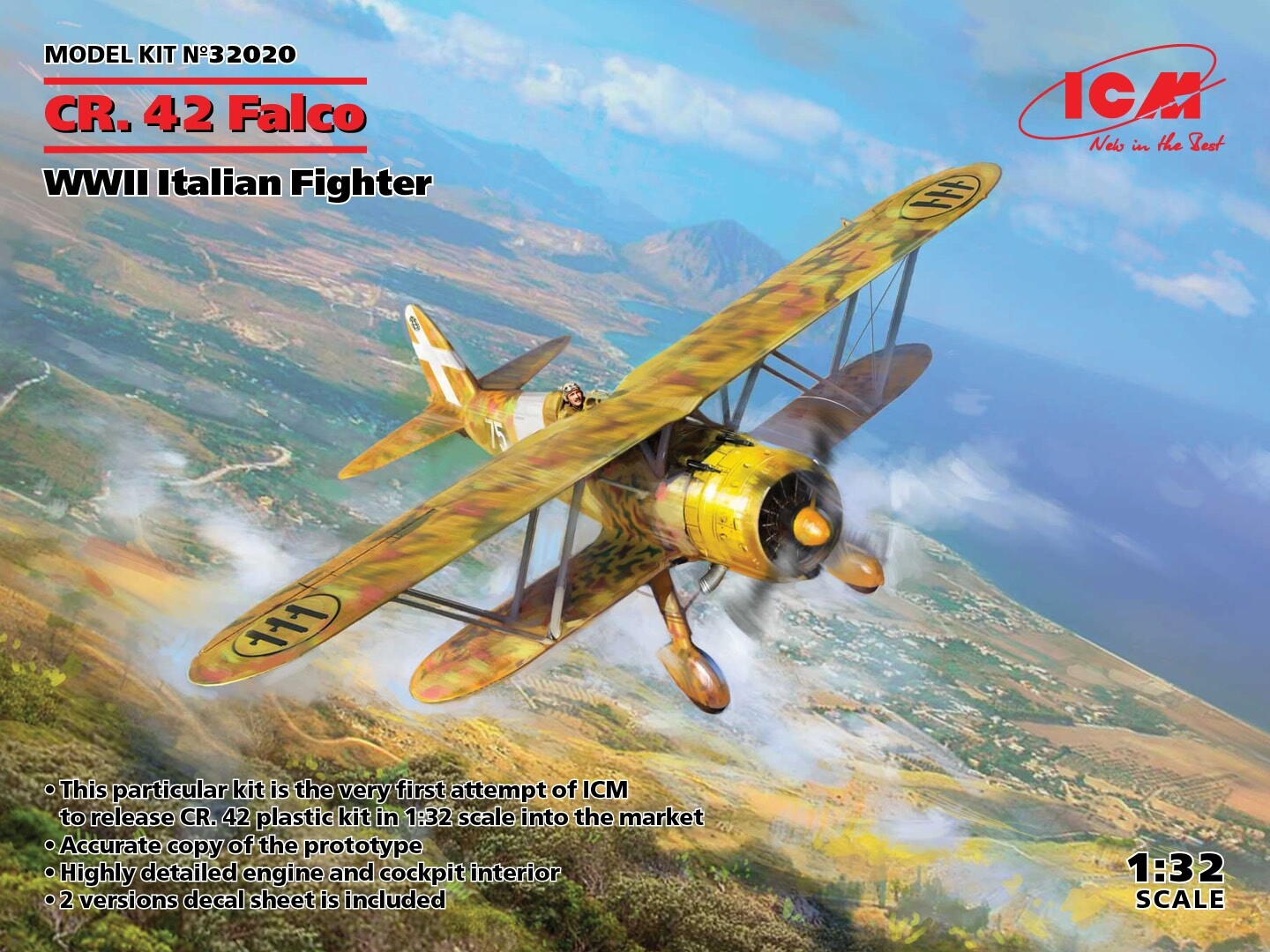 ICM 32020 1:32 CR. 42 Falco, WWII Italian Fighter