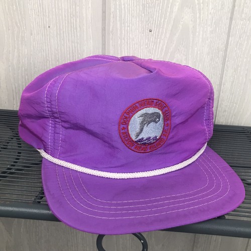 Vintage Neon Purple Hat Dolphin Head 