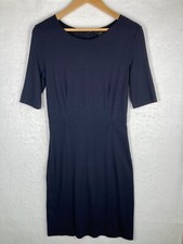 COS Dress Small Navy Blue Sheath Back Zip