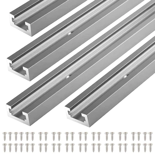4pcs T-Slot Track 48'' Double-Cut Jig Profile 3/4'' (19mm) W x 3/8'' (9.5mm) H