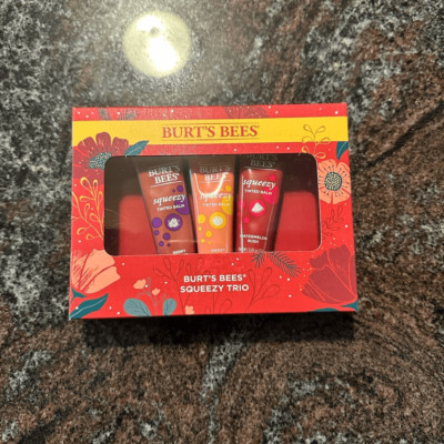 NIB Burt s Bees limited edition squeezy trio