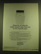 1990 Saunders Waterford Series Watercolor Paper Ad