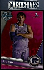 RJ Jones 2023-24 Bowman University Chrome #37 Pink Refractor