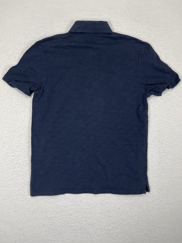Vince Polo Shirt Mens M Black 3-Button Pullover Short Sleeve 100% Cotton Preppy - Picture 2 of 8