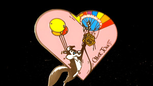 "PEPE LE PEW" hot air balloon pin.  "S/H/COMB"