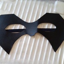 Black Plastic Half Face Domino Eye Mask Masquerade Adult Unisex Lightweight